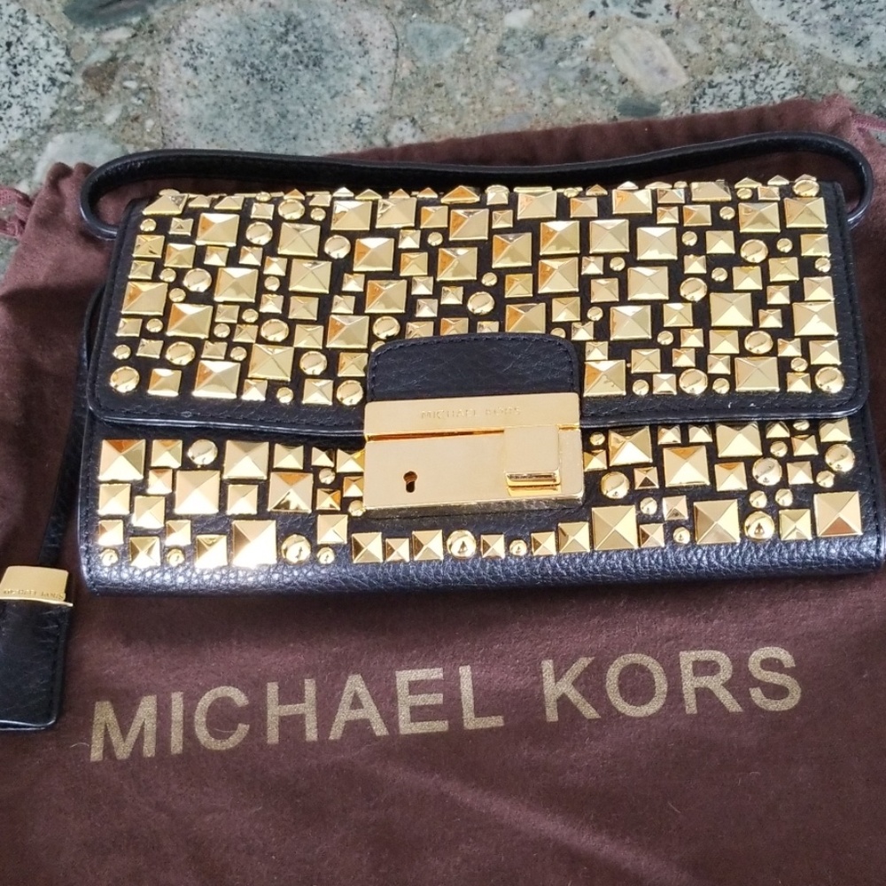 Michael Kors Studded Leather Bag with Lock